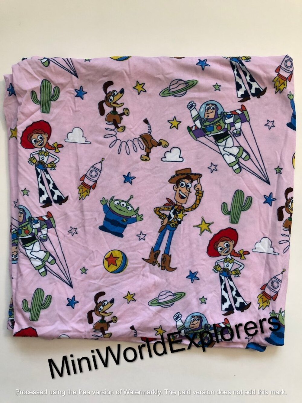 NWOT Little Sleepies Pink Toy Story Swaddle Blanket Wrap